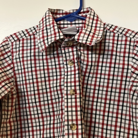 Boys vintage checkered button up collared top - Picture 3 of 12